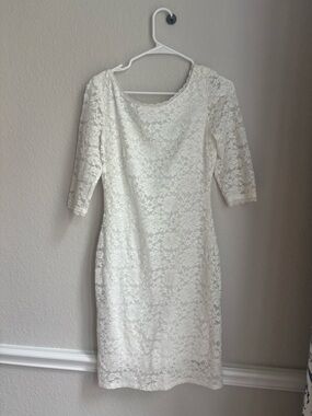 Laundry By Shelli Segal White Lace Midi Dress